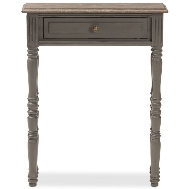 Bowery Hill 1 Drawer Console Table in Brown