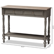 Bowery Hill 2 Drawer Console Table in Brown