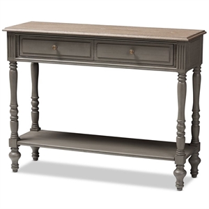 Bowery Hill 2 Drawer Console Table in Brown