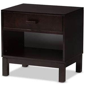 bowery hill 1 drawer nightstand in espresso