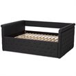 Bowery Hill Tufted Queen Daybed in Dark Grey