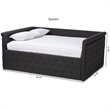 Bowery Hill Tufted Queen Daybed in Dark Grey