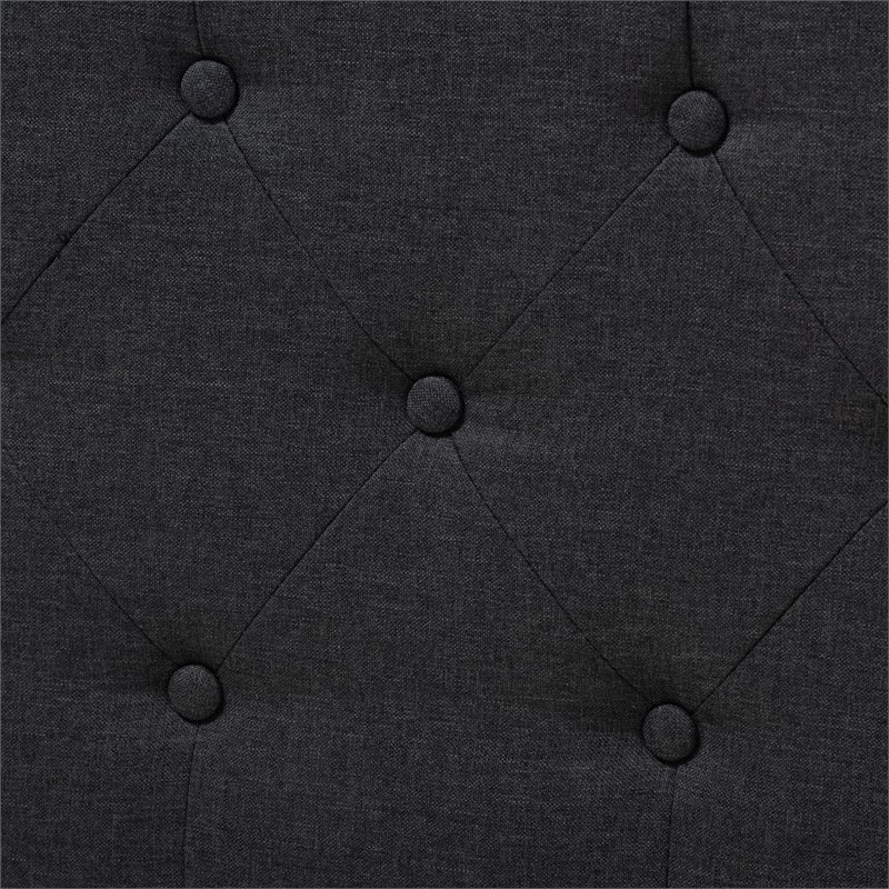 Bowery Hill Tufted Queen Daybed in Dark Grey