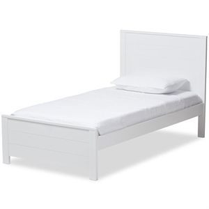 bowery hill twin platform panel bed in white