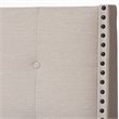 Bowery Hill Tufted King Panel Bed in Light Beige