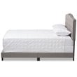 Bowery Hill Fabric Tufted Full Bed in Light Grey