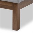 Bowery Hill Upholstered Twin Platform Bed in Greyish Beige