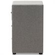 Bowery Hill 3 Drawer Fabric Upholstered Nightstand in Grey