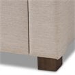 Bowery Hill Tufted King Storage Platform Bed in Light Beige