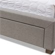 Bowery Hill Tufted Queen Storage Platform Bed in Light Gray