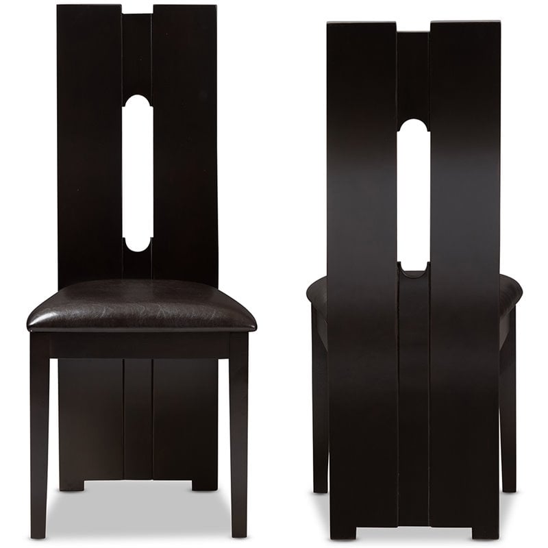 Bowery Hill Dining Side Chair in Brown (Set of 2)