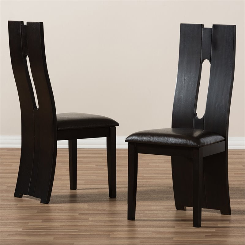 Bowery Hill Dining Side Chair in Brown (Set of 2)