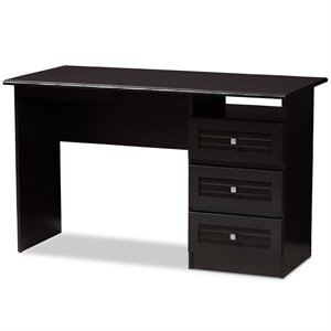bowery hill modern contemporary writing desk in wenge brown