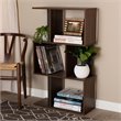 Bowery Hill 3 Shelf Display Bookcase in Brown and Dark Grey