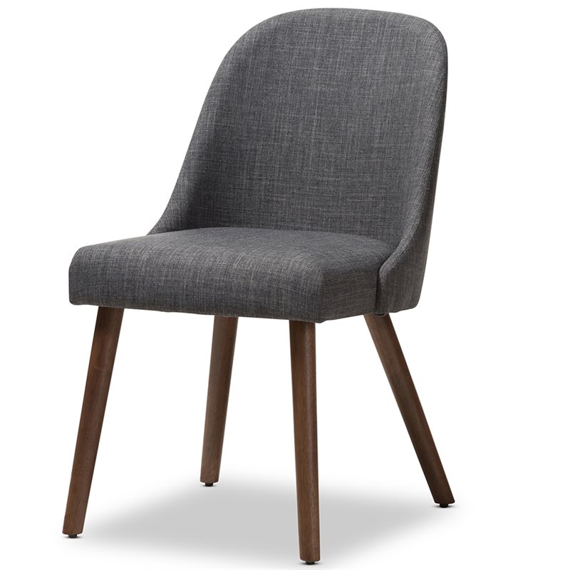 Bowery Hill 5 Piece Dining Set in Dark Gray and Walnut Brown