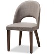 Bowery Hill 5 Piece Dining Set in Light Gray and Walnut Brown