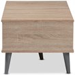 Bowery Hill Wood Coffee Table in Oak and Light Grey