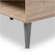 Bowery Hill Wood Coffee Table in Oak and Light Grey
