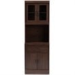 Bowery Hill Kitchen Cabinet and Hutch in Dark Walnut