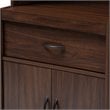 Bowery Hill Kitchen Cabinet and Hutch in Dark Walnut
