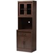 Bowery Hill Kitchen Cabinet and Hutch in Dark Walnut