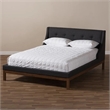 Bowery Hill Modern Fabric Upholstered Full Platform Bed in Dark Gray
