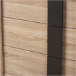 Bowery Hill Modern 5-Drawer Engineered Wood Chest in Light Oak Brown