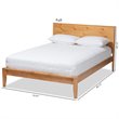 Bowery Hill Wood Full Panel Platform Bed in Oak and Pine