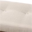 Bowery Hill Tufted Bench in Light Beige and Walnut Brown