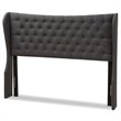 Bowery Hill King Winged Panel Headboard in Dark Gray