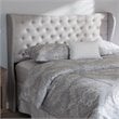 Bowery Hill Queen Winged Panel Headboard in Grayish Beige