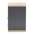 Bowery Hill 2 Drawer Nightstand in Gray and Oak Brown