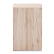 Bowery Hill 2 Drawer Nightstand in Gray and Oak Brown