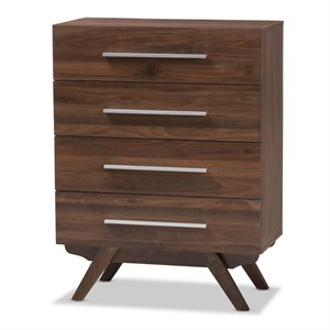 bowery hill contemporary 4 drawer chest in brown