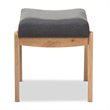Bowery Hill Contemporary Fabric Ottoman in Dark Gray