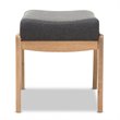 Bowery Hill Contemporary Fabric Ottoman in Dark Gray