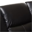 Bowery Hill Modern 5 Piece Leather Reclining Sectional in Black
