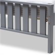 Bowery Hill Modern Twin Spindle Platform Bed with Trundle in Gray