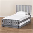Bowery Hill Modern Twin Spindle Platform Bed with Trundle in Gray