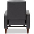 Bowery Hill Mid-Century Fabric Tufted Recliner in Gray/Walnut