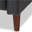 Bowery Hill Mid-Century Fabric Tufted Recliner in Gray/Walnut