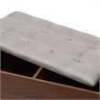 Bowery Hill Storage Bench in Light Gray and Dark Brown