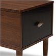 Bowery Hill Storage Bench in Light Gray and Dark Brown
