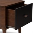 Bowery Hill Storage Bench in Light Gray and Dark Brown