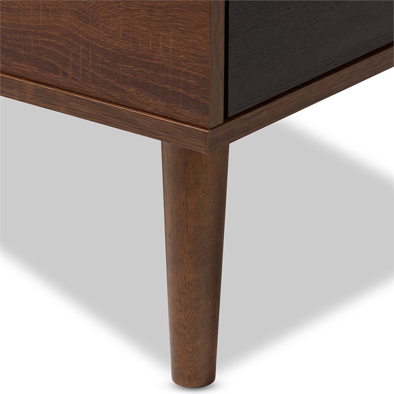 Bowery Hill Storage Bench in Light Gray and Dark Brown