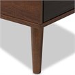 Bowery Hill Storage Bench in Light Gray and Dark Brown
