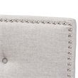 Bowery Hill Modern Tufted Full Panel Headboard in Grayish Beige