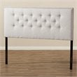 Bowery Hill Modern Tufted Full Panel Headboard in Grayish Beige