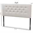 Bowery Hill Modern Tufted Full Panel Headboard in Grayish Beige