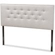 Bowery Hill Modern Tufted Full Panel Headboard in Grayish Beige